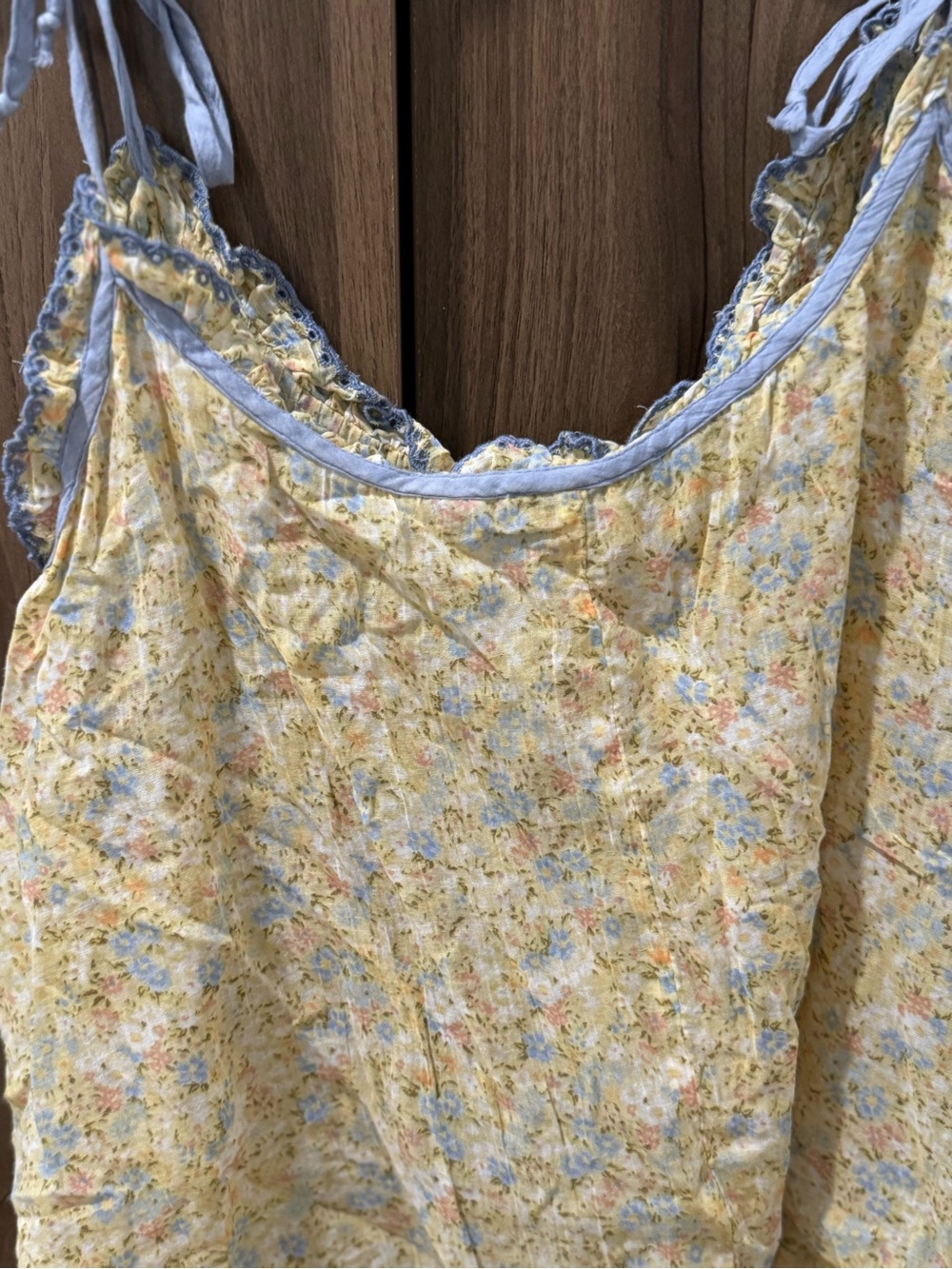 American Eagle Outfitters Yellow Floral Tie-Strap Tank - Picture 5 of 6
